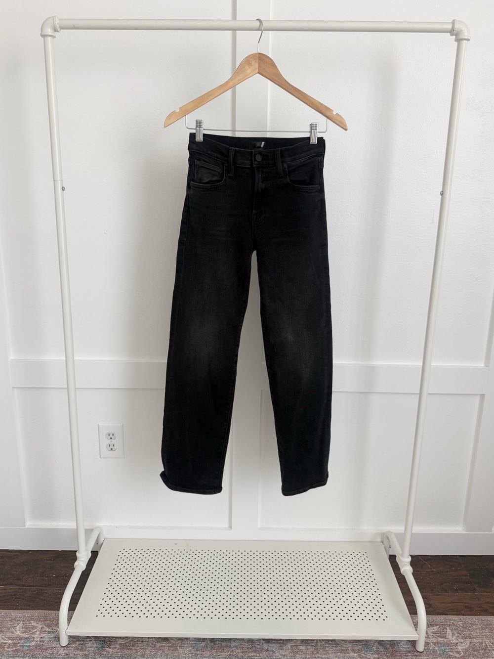 Mother The Rambler Mid-Rise Flood Jeans Spiked Hair Art Flair